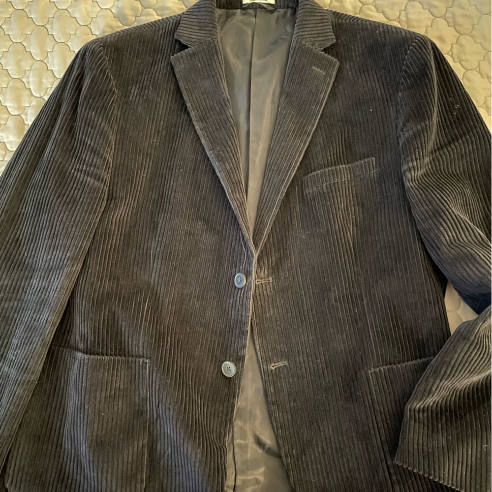 Men’s 42S large corded Corduroy blazer Bar III Navy